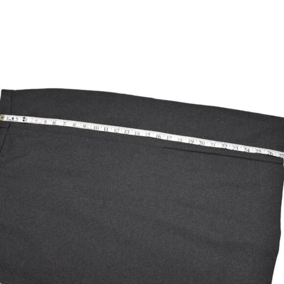 Vintage Allure Wool Grey  Midi Skirt Pencil Front Slit Size Medium - Picture 9 of 10